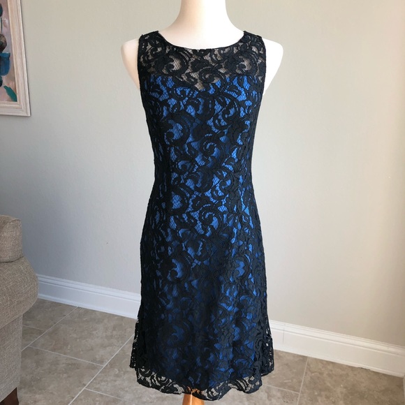 Jasmine Dress Size 6 Black Lace Overlay Sleeveless - Picture 2 of 6